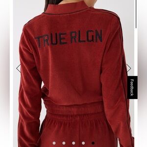 Vintage True Religion Terry Cloth Long Sleeve Sweatshirt